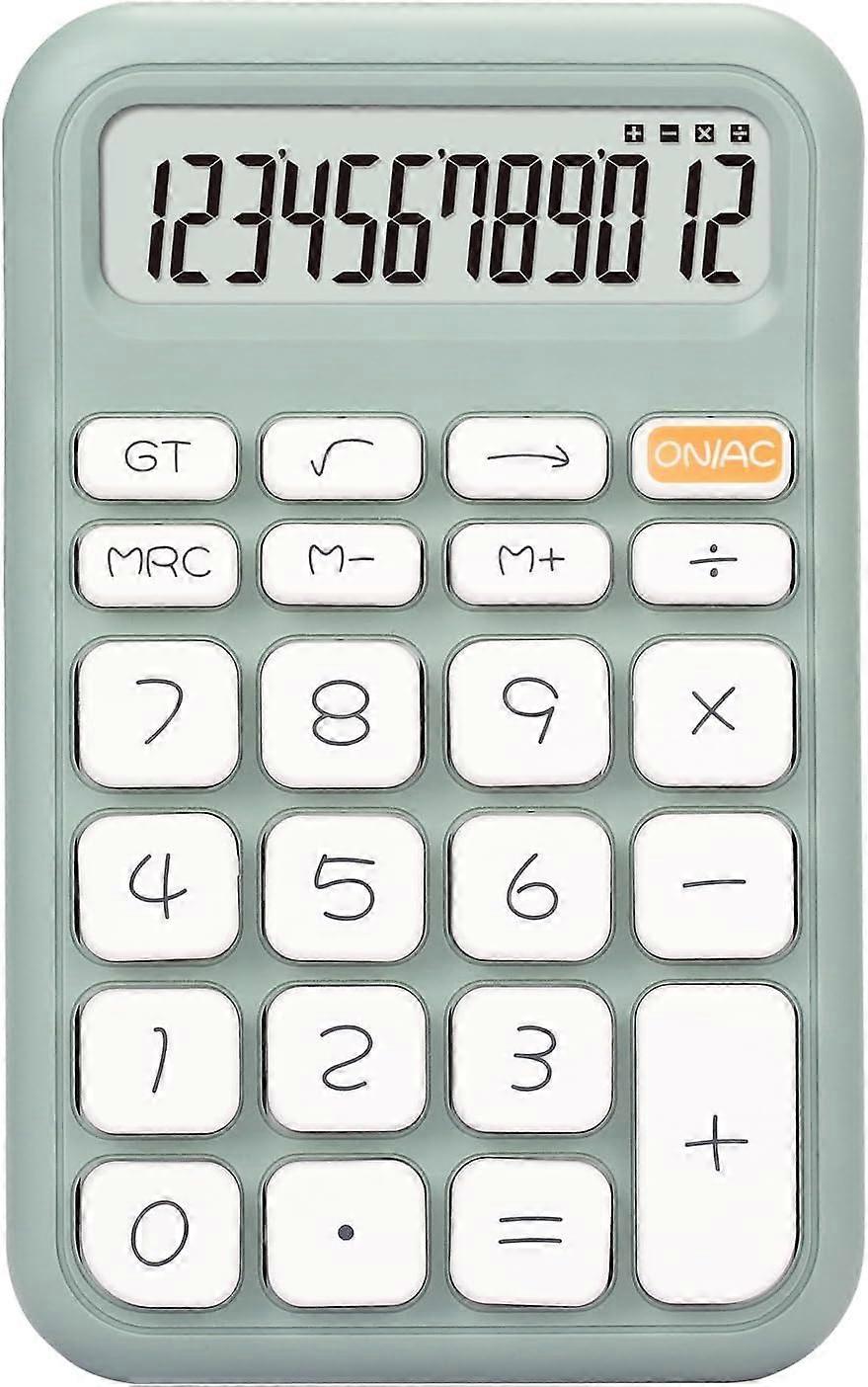 Calculator Desktop 12 Digits, Handheld Basic Calculators Large LCD Display and Big Button for School Home Business Use, Automatic Sleep