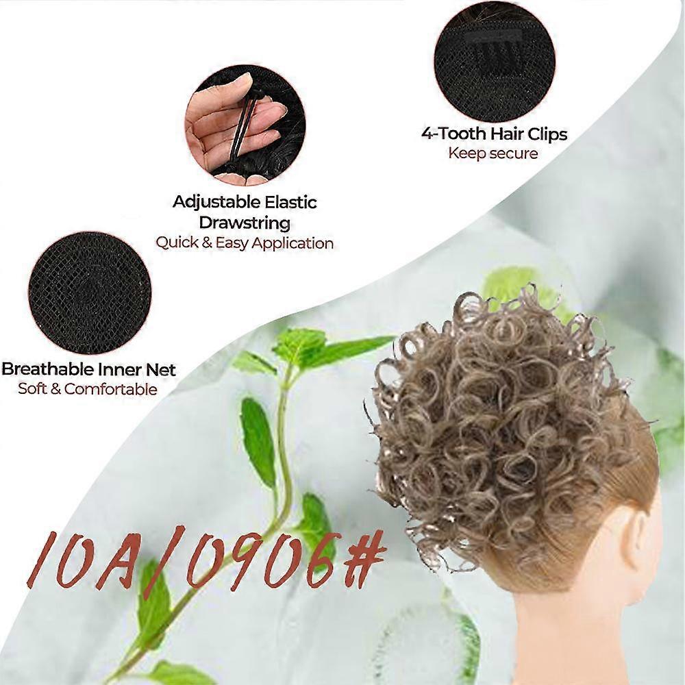 Bybrana The Drawstring Is Messy with Small Curls and Synthetic Fiber Hair