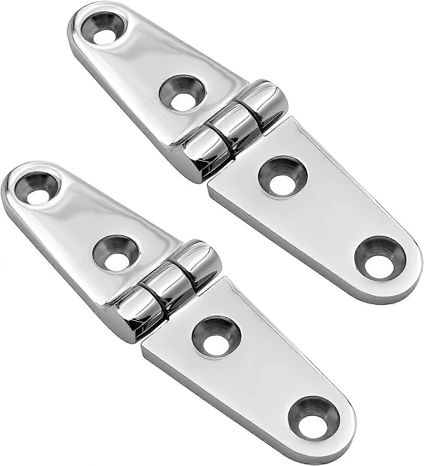 2pc Stainless Door Hinge Mirror Polished Cabinet Hinges,25mm*100mm