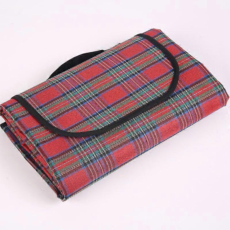 Picnic Blanket Mat Waterproof Camping Rug (red)