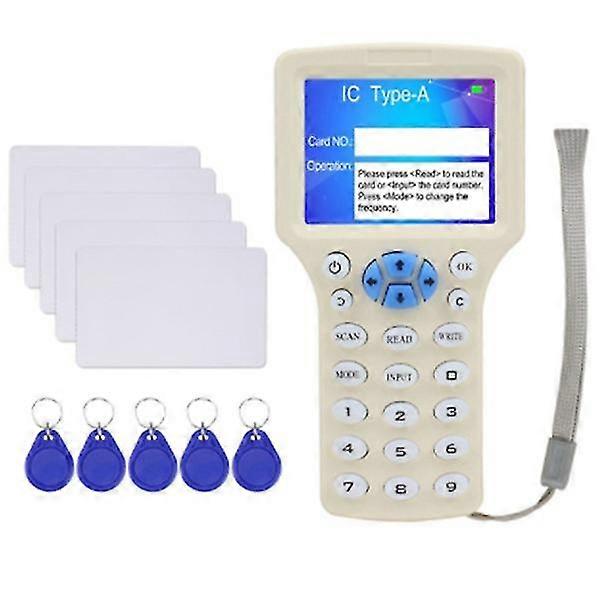 RFID kopimaskin duplikator 125khz nøkkelkort NFC Reader Writer 13.56MHz kryptert programmerer usb uid kopi