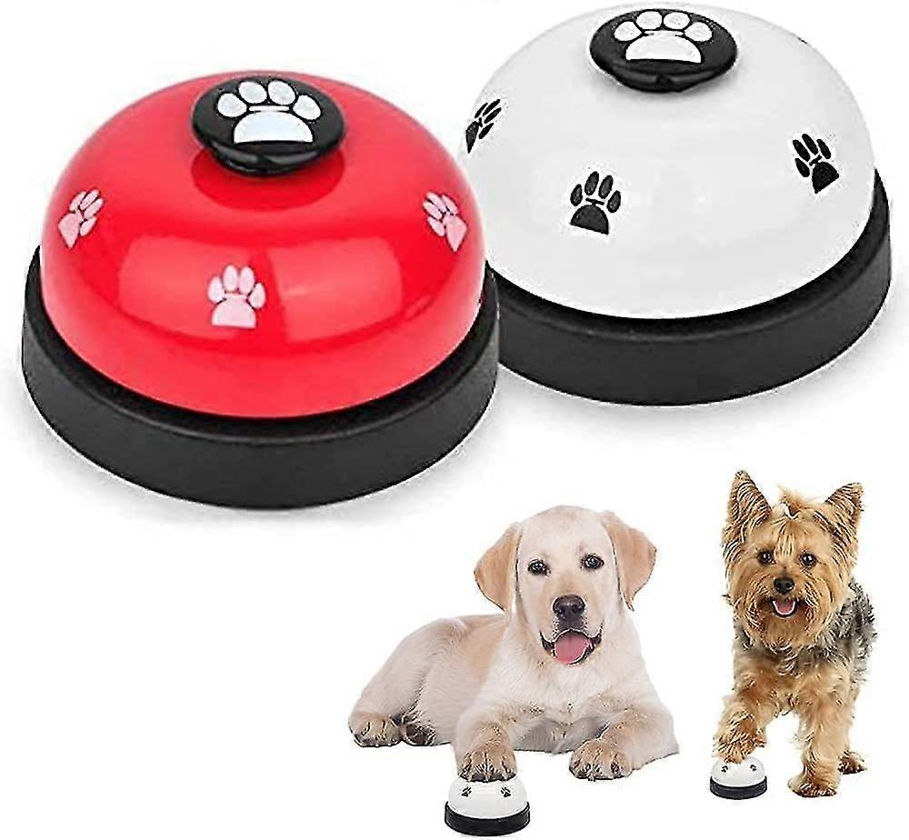 2er-Pack Hundeglocke aus Metall mit rutschfestem Gummiboden