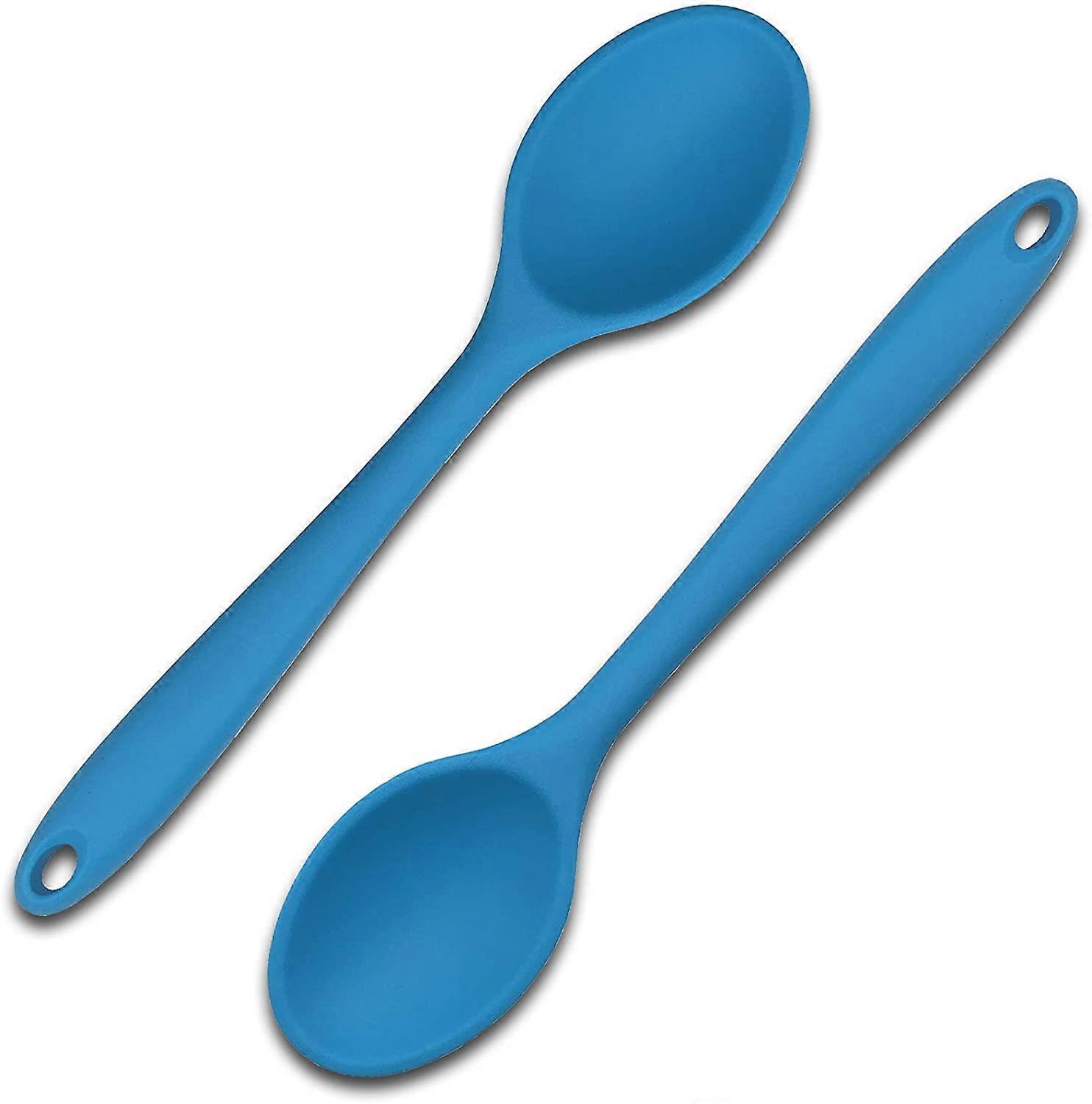 Silicone Nonstick Mixing Spoons Set 2 - Piece,High Heat Resistant to 480F