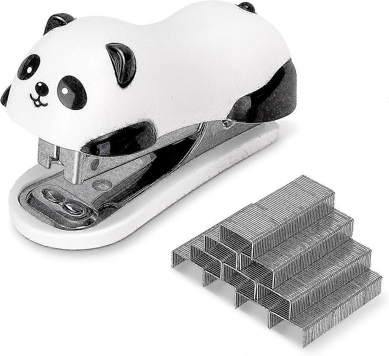 Mini Cute Panda Desktop Stapler, Office Stapler, 12 Sheet Capacity, Includes1000pcs Staples