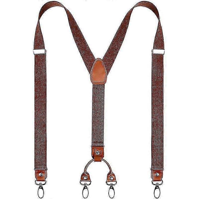 Mens 4 מתכת קליפ אלסטי כתפיות רחבות הן מזדמנים והן רשמי