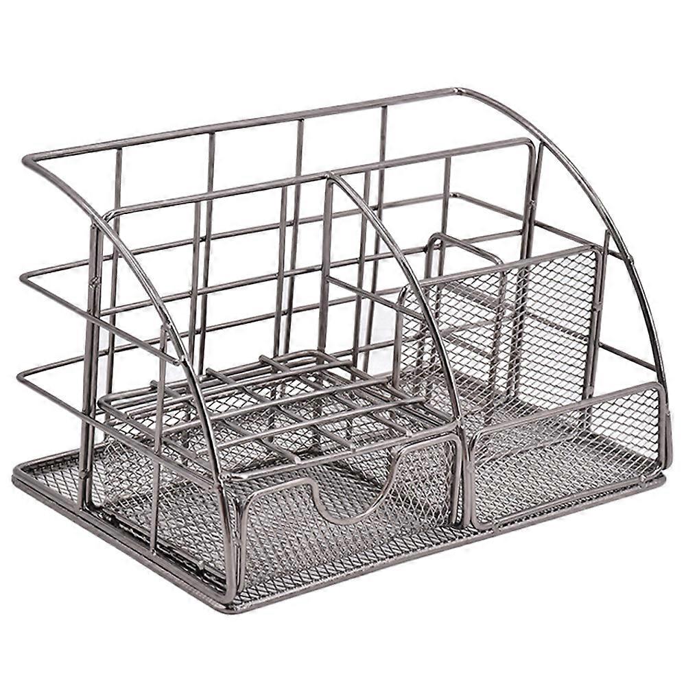 Scaffale per cancelleria in ferro, portapenne da ufficio e portadocumenti