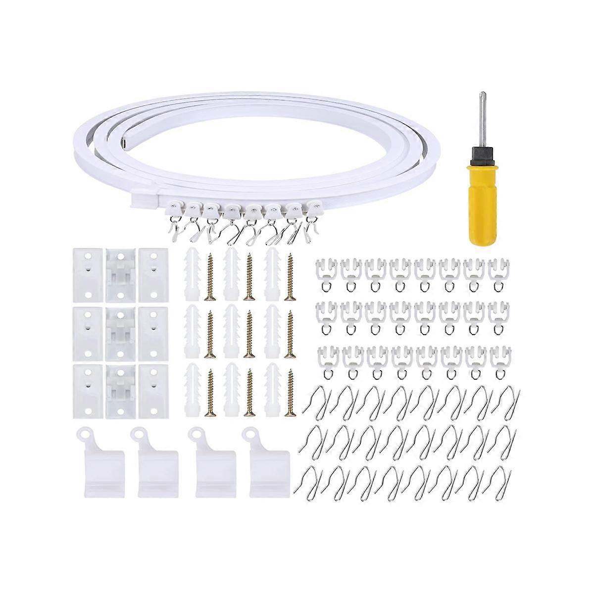 5 Metre Bendable Ceiling Curtain Rail, Flexible Ceiling Curtain Rail, Curtain Rail, Accessories, Cu