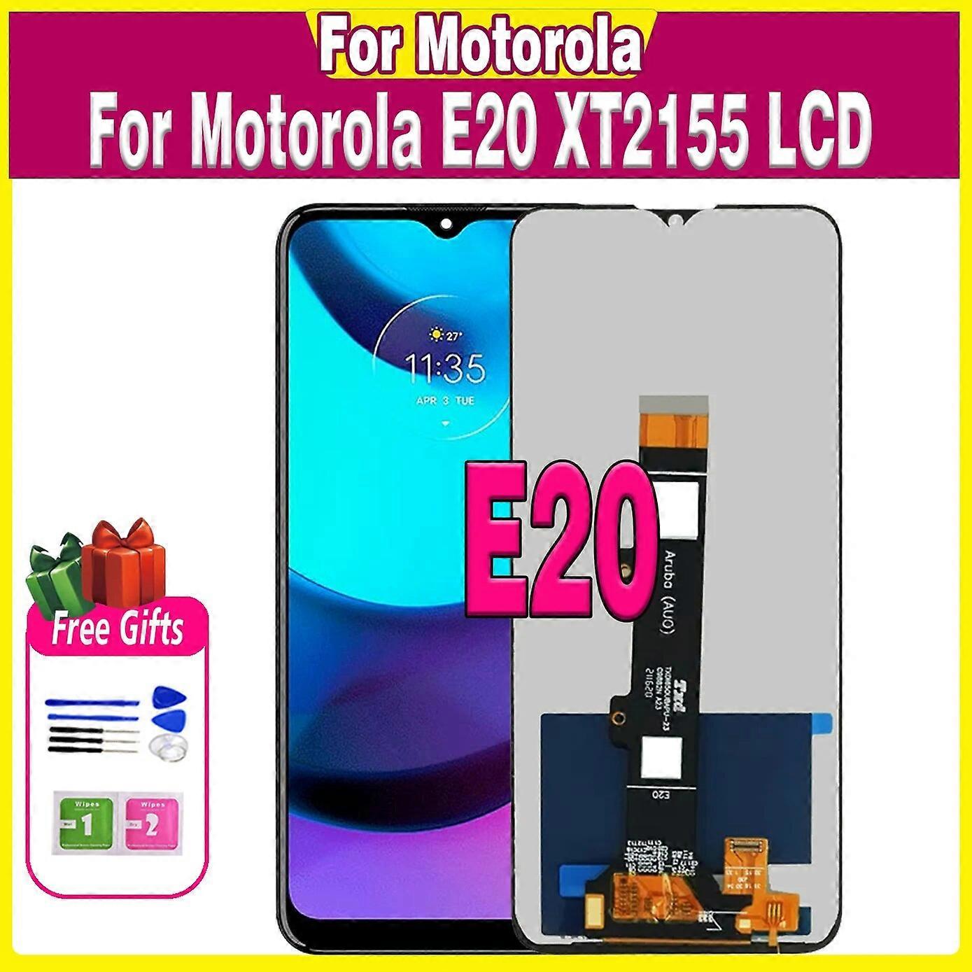 100% Tested 6.5" LCD For Motorola Moto E20 LCD XT2155 XT2155-1 Display Touch Screen Digiziter Assembly Repair Parts Replacement