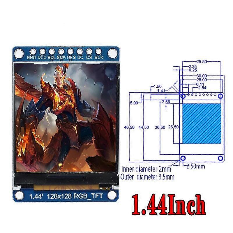 3.3V 1.44 1.8 polegadas Serial 128 * 128 128 * 160 65K SPI Full Color TFT IPS LCD Display Module Board Substituir OLED ST7735