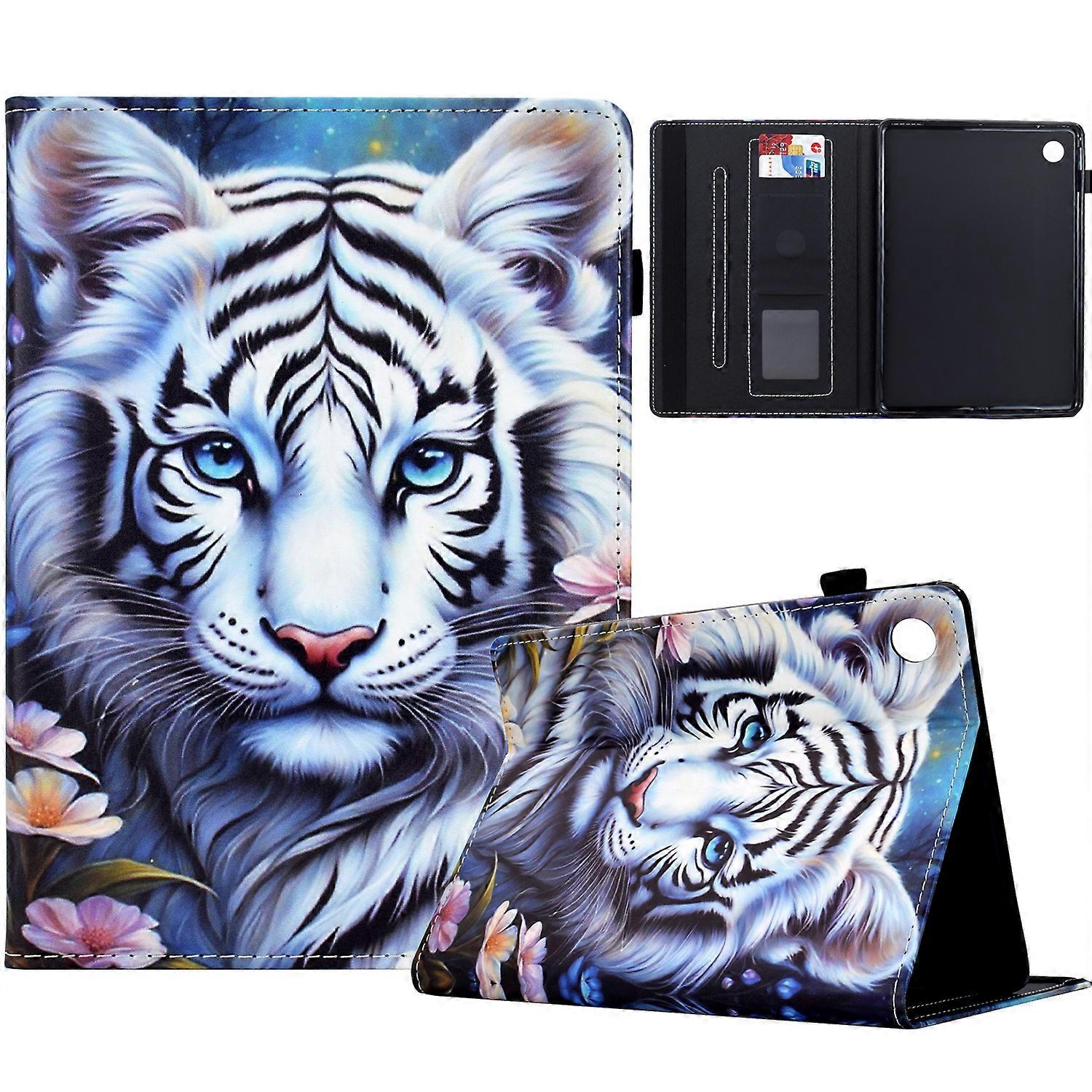 For Samsung Galaxy Tab A8 10.5 (2021) X205/ X200 Case Pattern Printing Tablet Cover Shockproof Leather Card Holder Stand Case