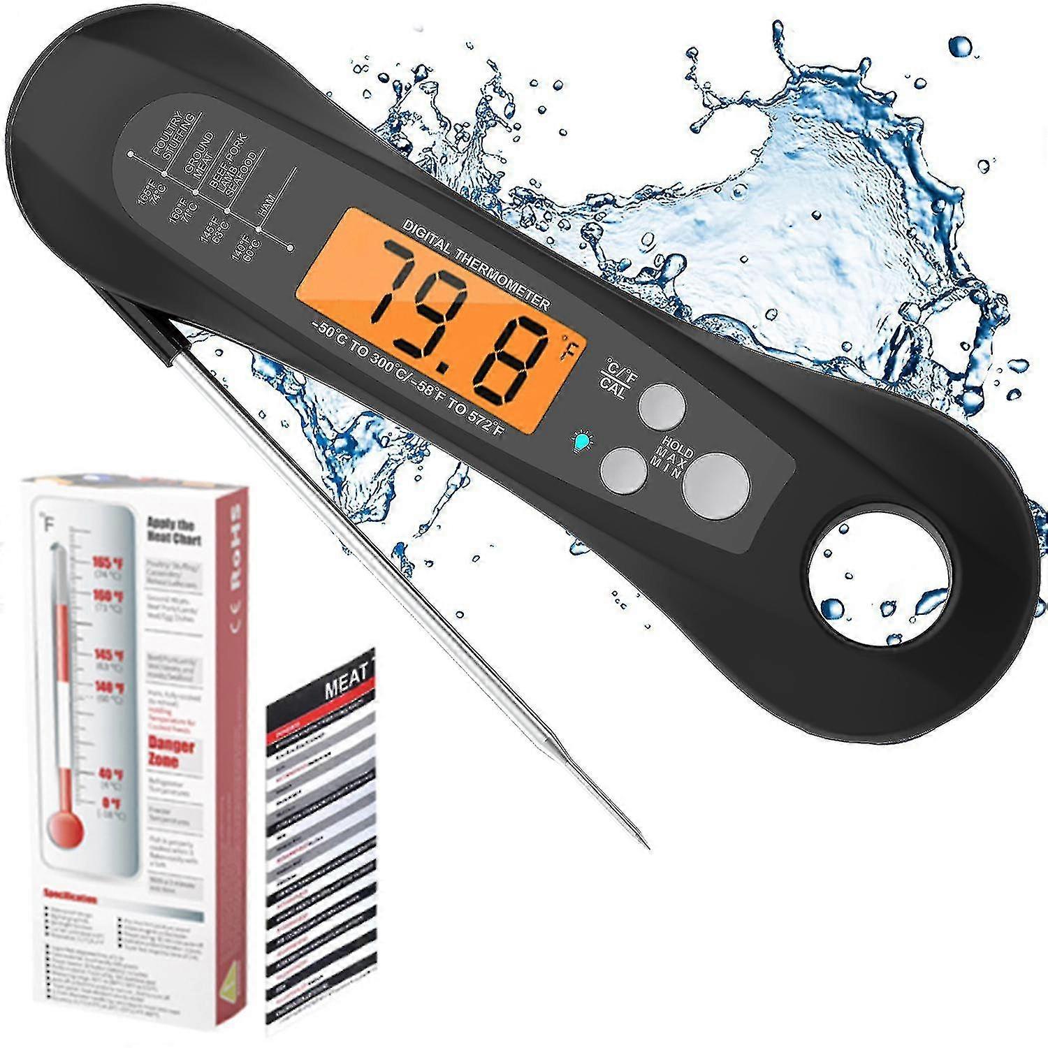 Instant Read Meat Thermometer For Kitchen Cooking