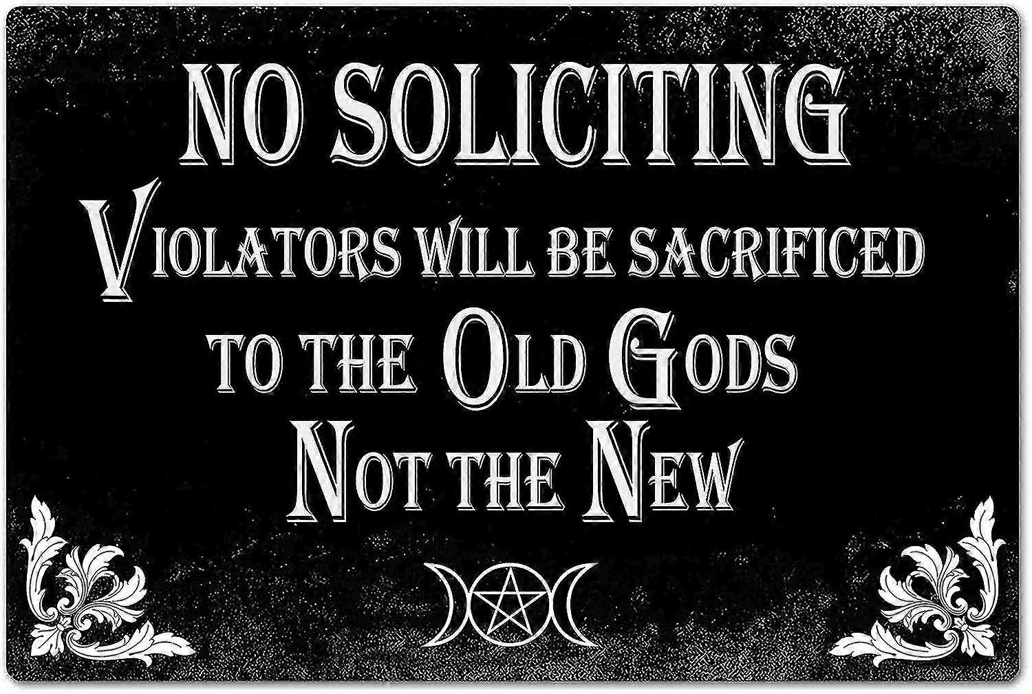 مضحك الفكاهة المظلمة لا التماس علامة القوطية ديكور الغرفة للمنزل ، غرفة نوم ، مطبخ ، منزل 8x12 بوصة أو