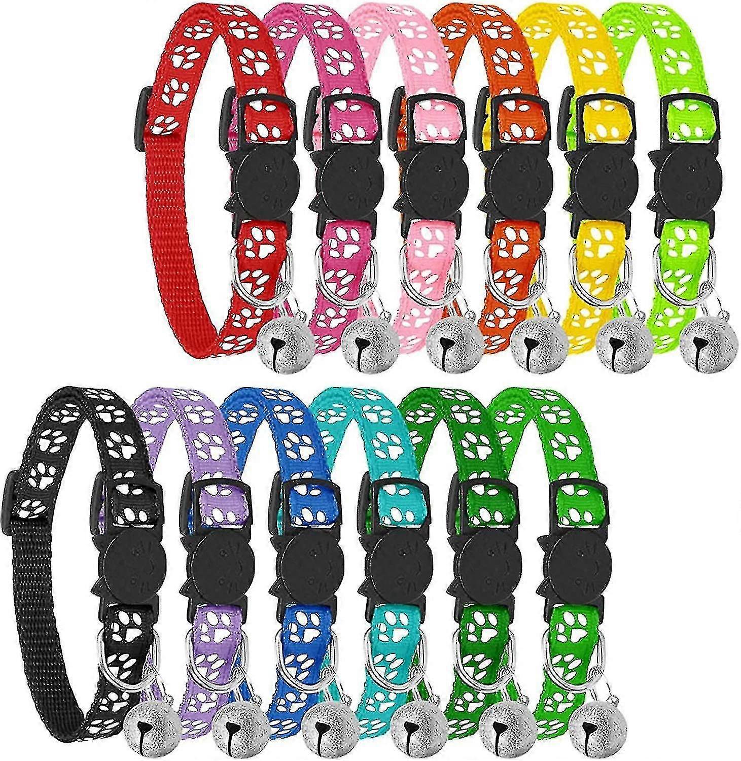Reflective Cat Collar With Bell, Safe Quick Release Cat Collar, Adjustable Gift