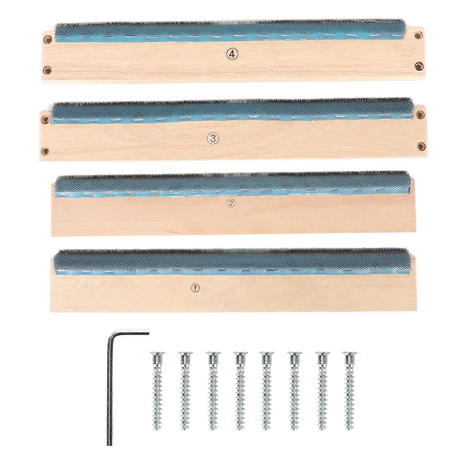Embroidery Strip Frame 4 Sides 15.7in Wide Stable Sturdy Easy Assembly Rug Hooking Frame with Screws Wrech for Tufting