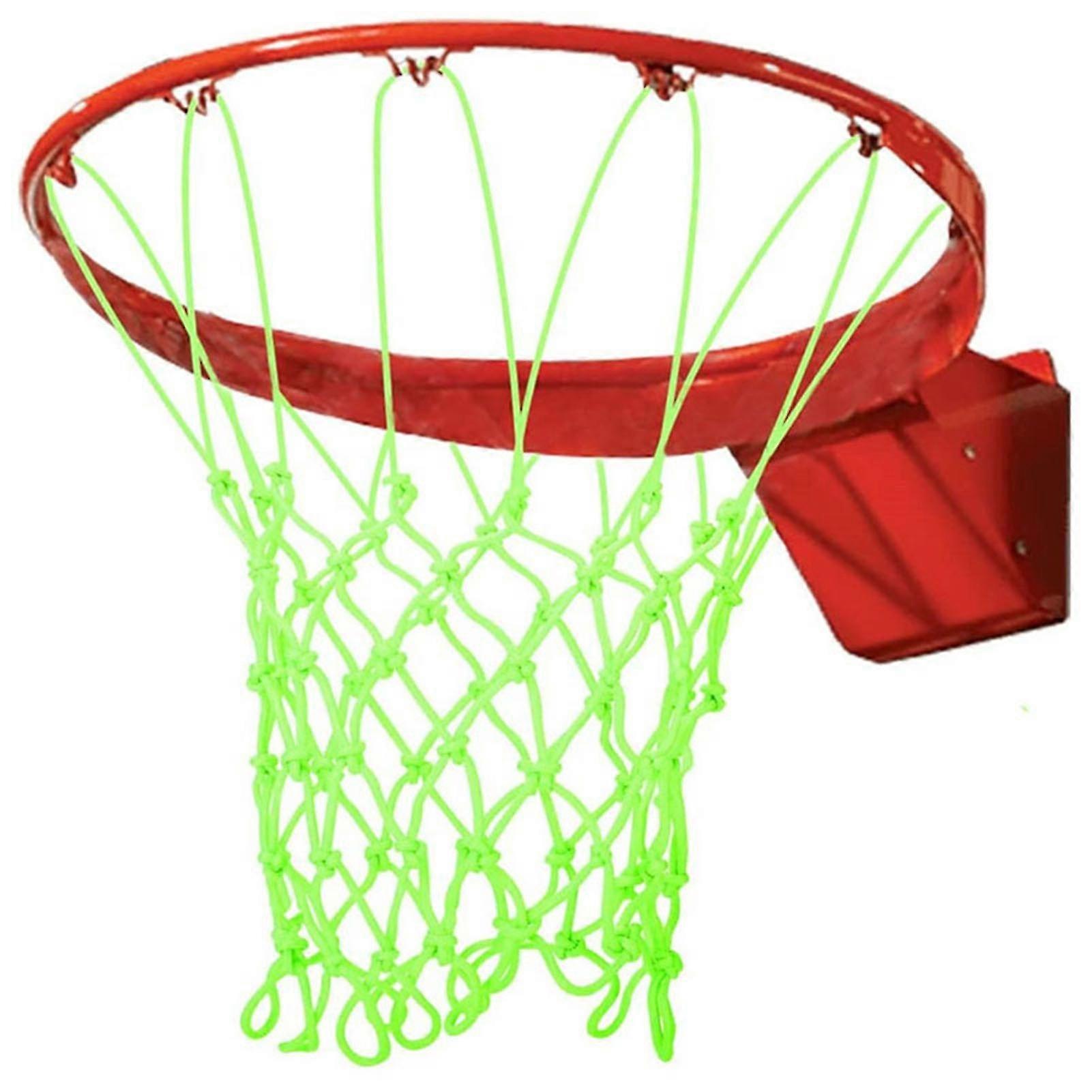 Glow in the Dark Basketball Net Heavy Duty Nylon Basketball Net for Easy Outdoor School Playground