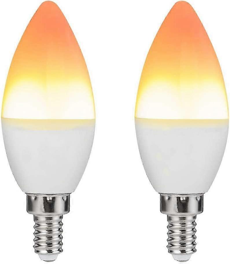 2pcs Flame Light Bulb Led Flame Twinkle Effect Fire Bulbs Reverse Light Lamp Vintage Decoration,e14