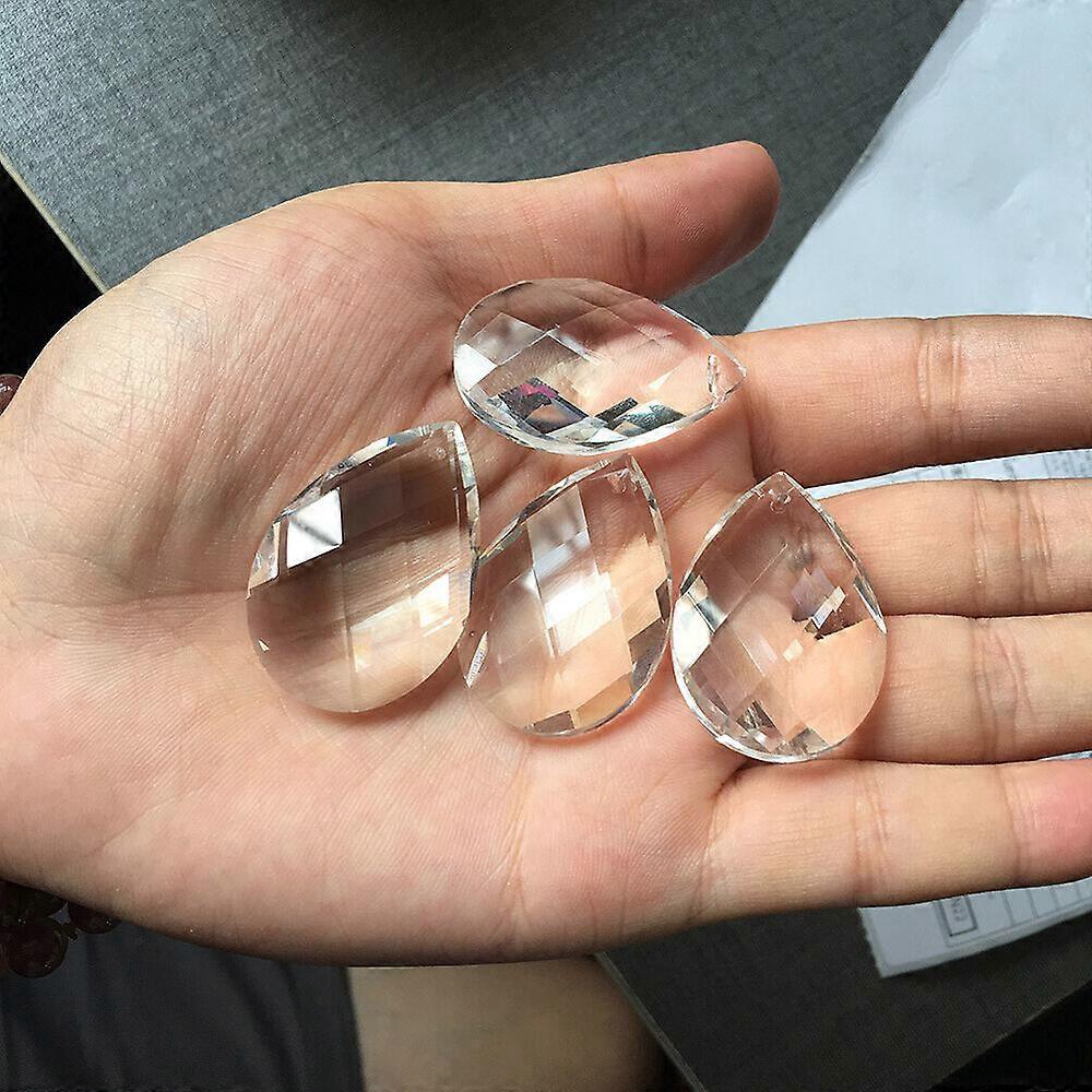 10 قطعة 38 مللي متر شبكة كريستال قلادة Suncatcher فنغشوي الأوجه المنشور الزجاج معلق