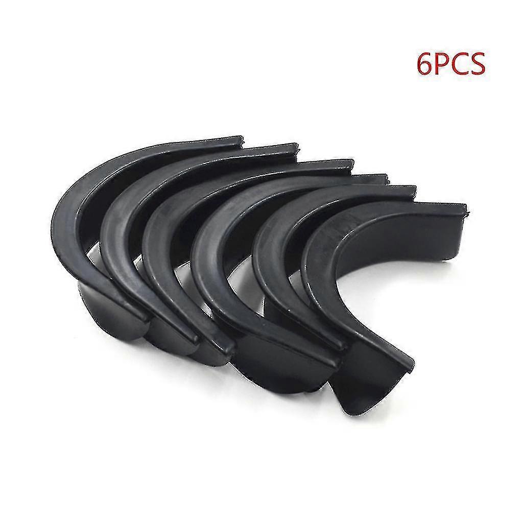 6pcs/set Pool Table Billiard Pocket Hole Black Rubber Liners 4 Corner 2 Side Corner Lining Snooker Replacement Accessories For Bar Home WG