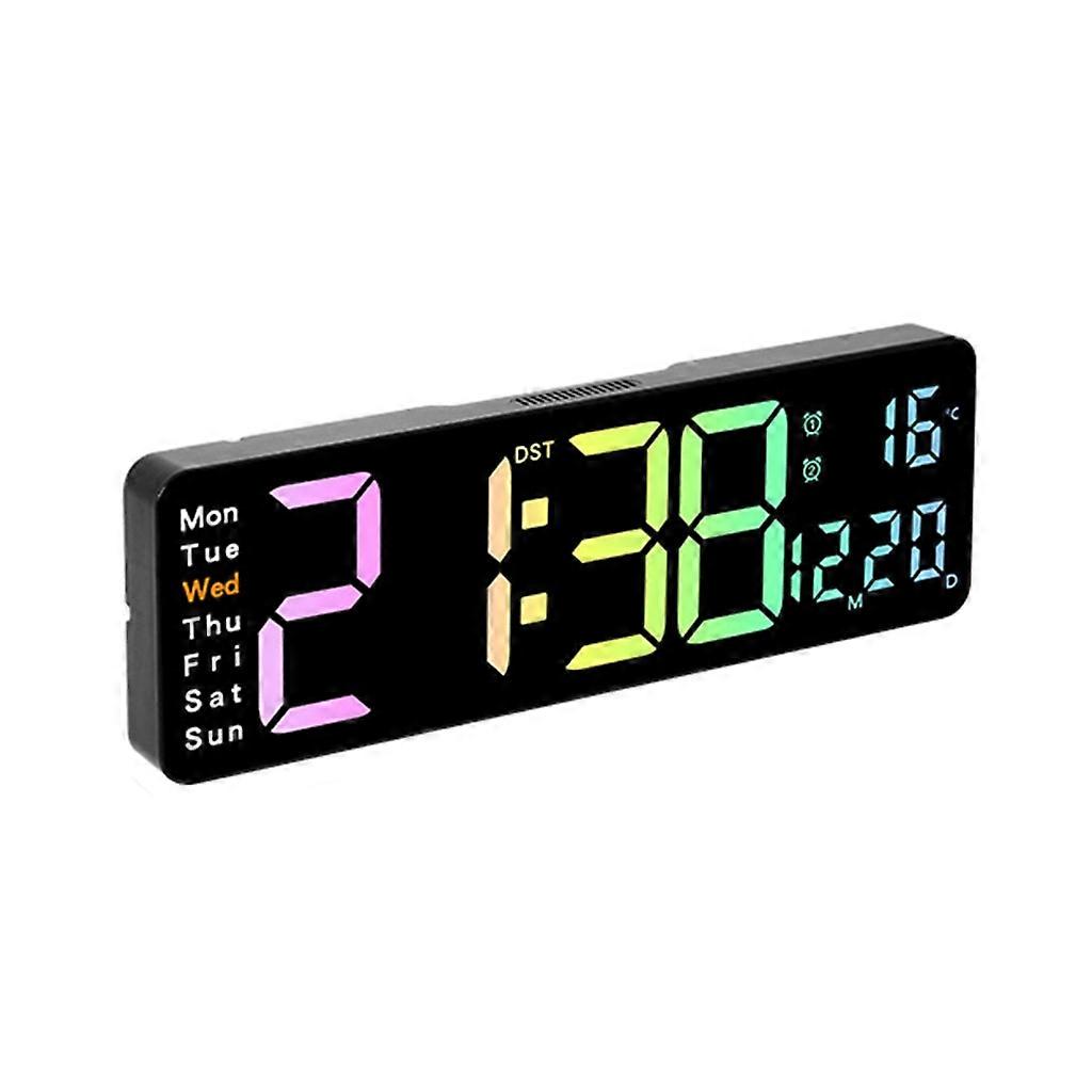 Grande Relógio de Parede Digital 12 Polegadas LED Despertador com Telas Grandes Temperatura