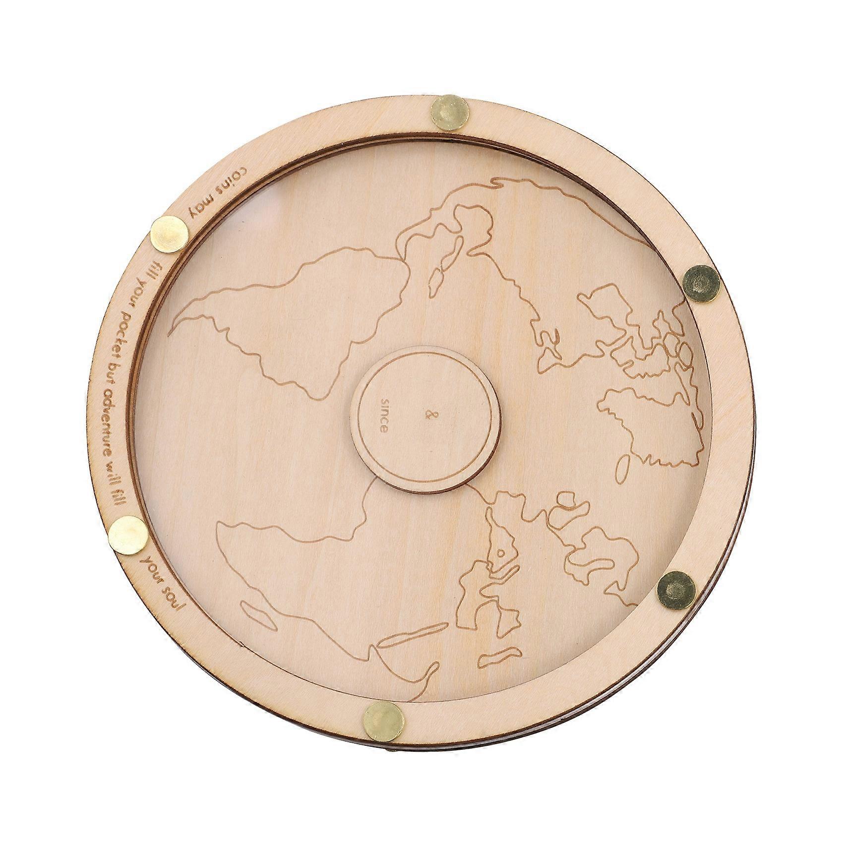 Personalized Coin Box Travel Gift Discs for Playing with Coins Sliding Downwards Transparent Disc Money Box D