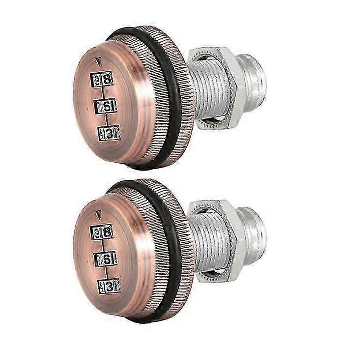 2 pcs Zinc alloy mechanical code locks copper red 30mm