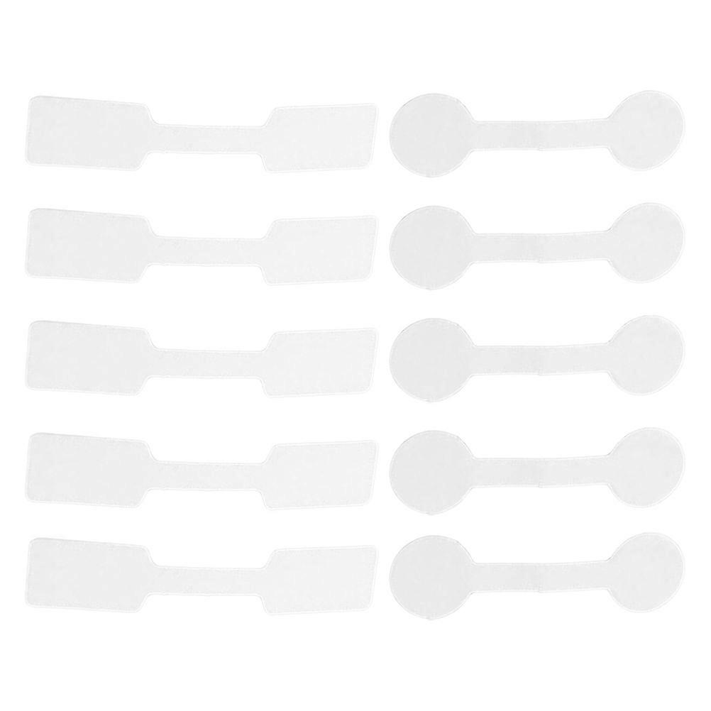 1000pcs Self-adhesive Jewelry Labels Necklace Ring Bracelet Price Tags Blank Price Display Labels (500pcs Square and 500pcs Round)