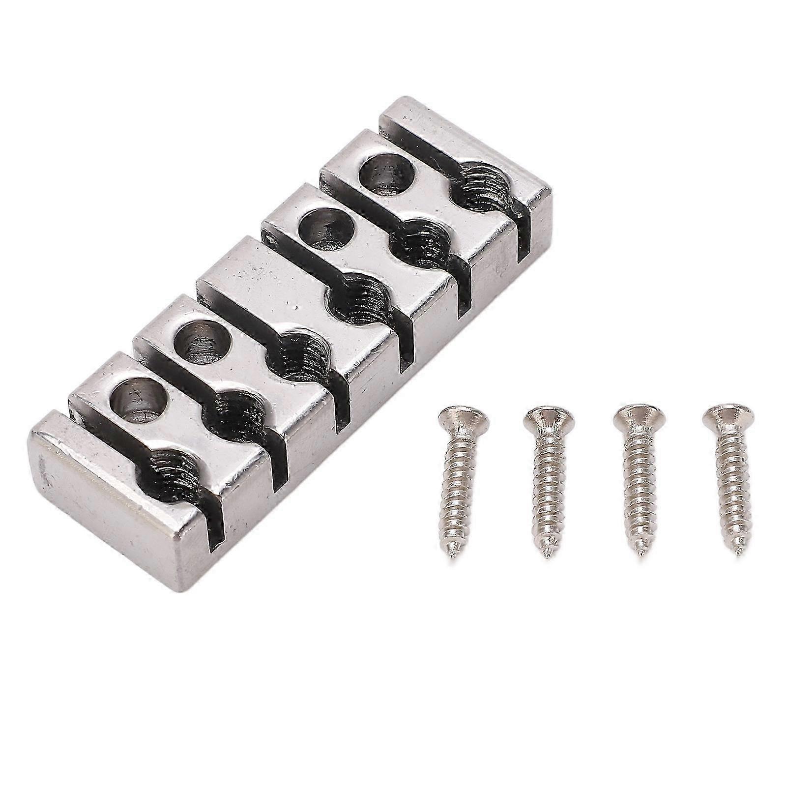Exquisite 6 String Lock with Screws Metal Headless Guitar Bridge String Lock Musical Instrument Parts 42mm