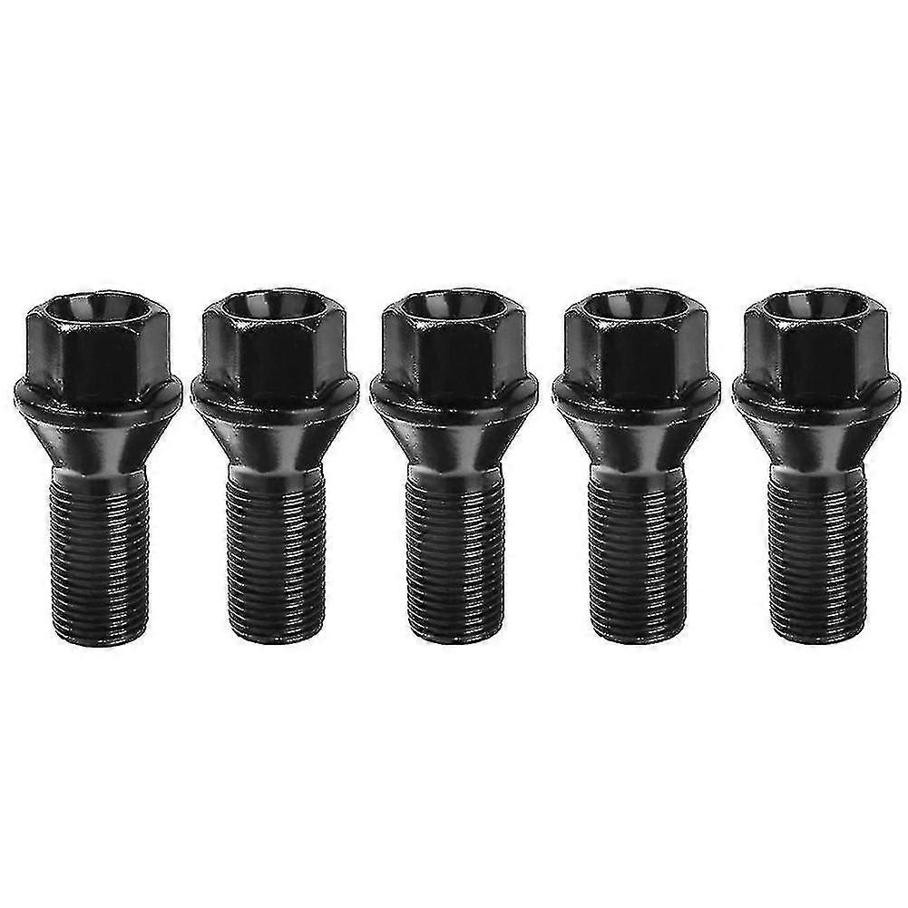 5pcs M14 X 1.25 Black Wheel Locking Lug For Bmw X3 X5 E70 E71 F20 F25-yvan