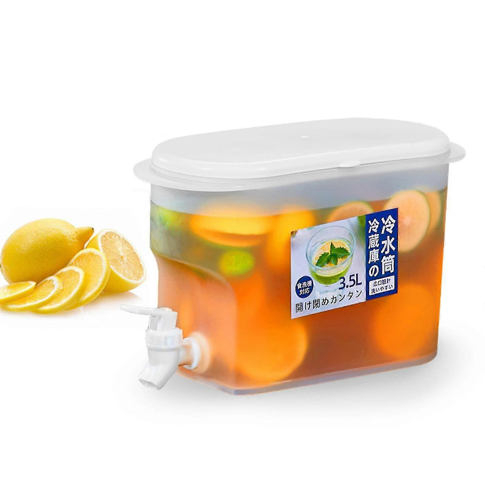 Getränkespender, Getränkespender mit Zapfhahn, Eissaft Limonade Eistee,3,5l