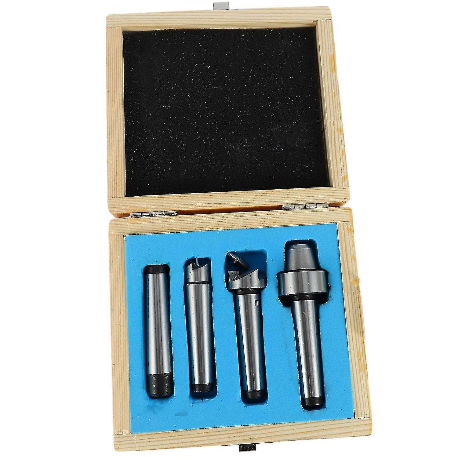 4pcsset Mt2 Live Center Drive Spur Driver Dead Center With Wooden Case For Metalworking Wood Lathe