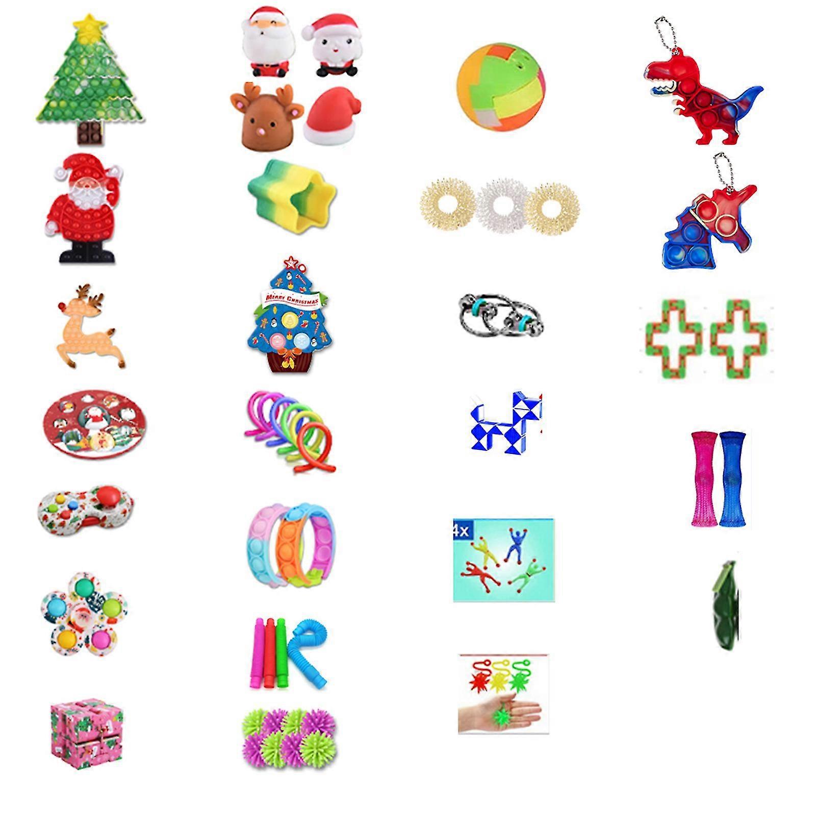 2023 Fidget Advent Calendriers Cadeau Pour Filles Garçons Enfants Noël Calendrier de l’Avent Fidget Toy Pack Figetsss Jouets Ensembles Fidget Box