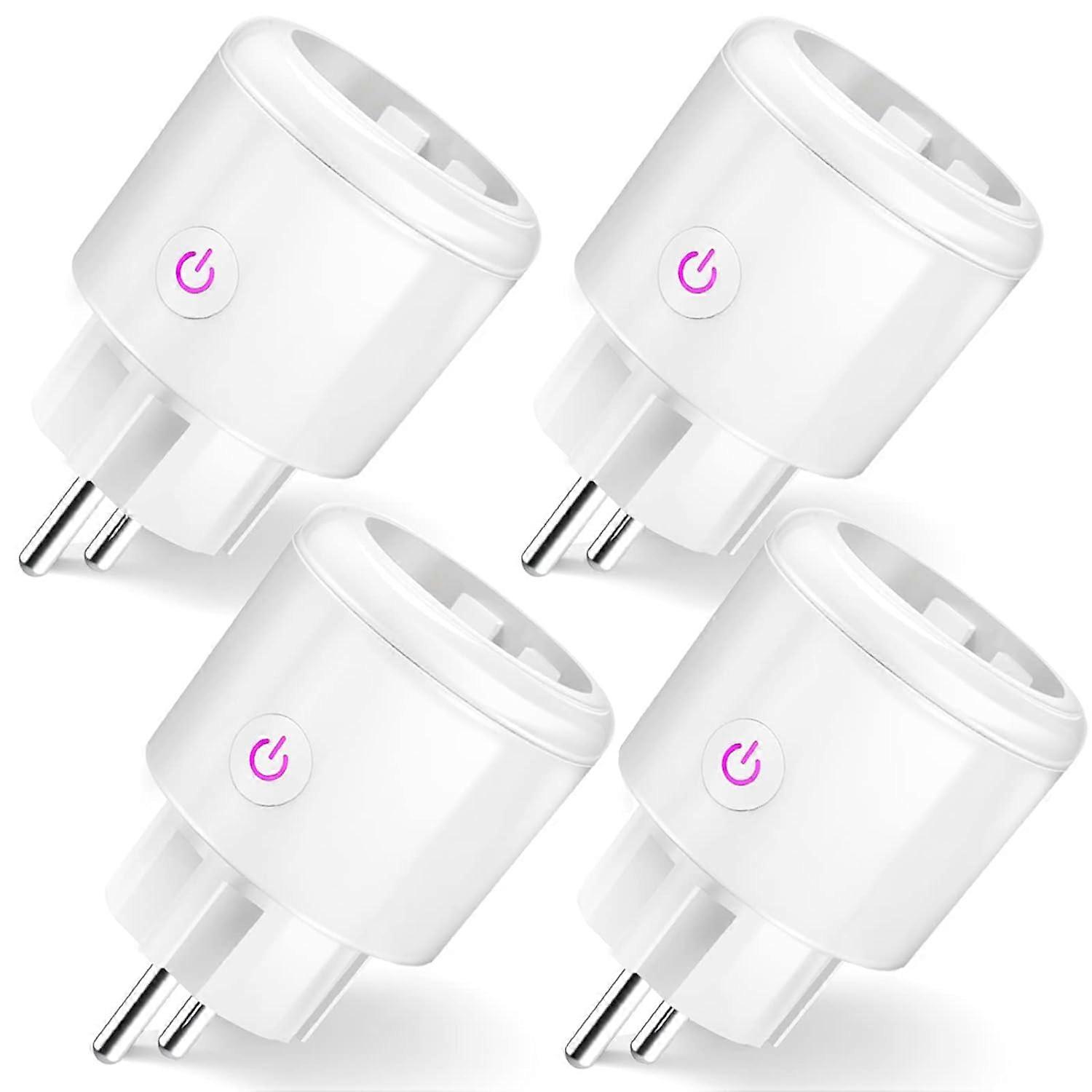 WiFi Connected Socket, 16A Smart Socket Compatible with Alexa, Google Home, Remote Control, Power Consumption Measurement, Voice Control, Time Functio