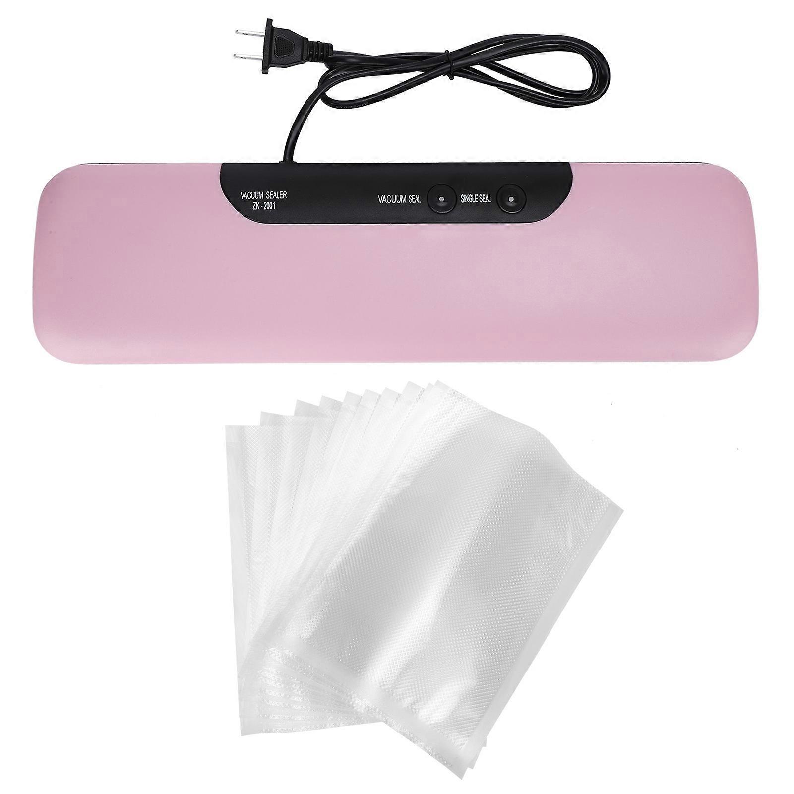 100W فراغ السدادة المحمولة 60KPA شفط فراغ آلة تخزين الطعام الوردي