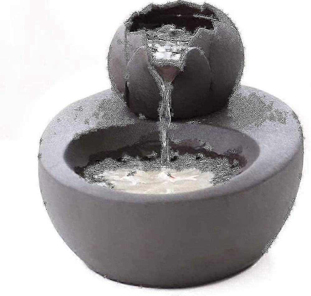 Fontaine en céramique pour animaux de compagnie distributeur d’eau pour chat avec conception verticale Lotus pour une eau potable et une hygiène plus saines, en bas W