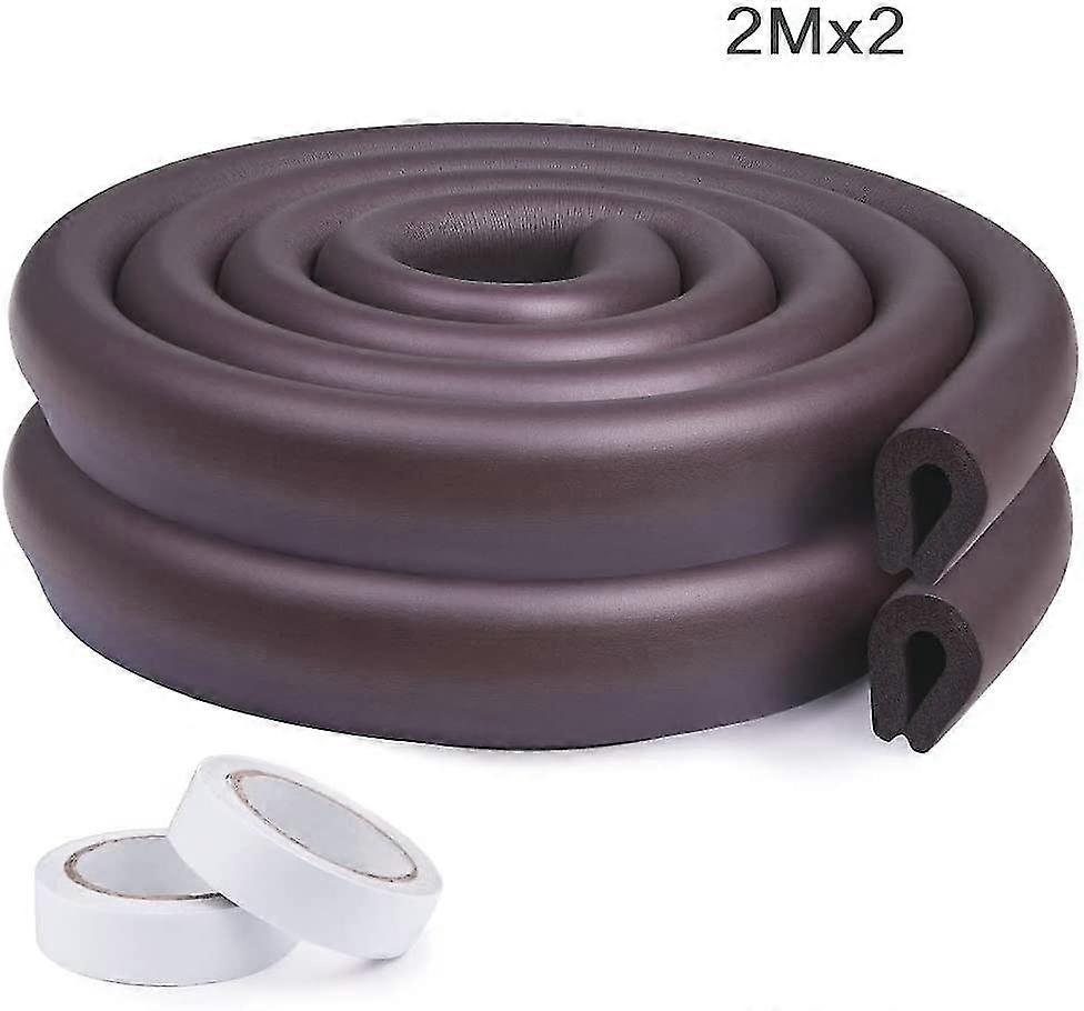 corner Protectors And Edges For Babies, 2m * 2 Set Safety Foam Protector Baby Shockproof Foam Roll On Furniture Corners, Table Edges