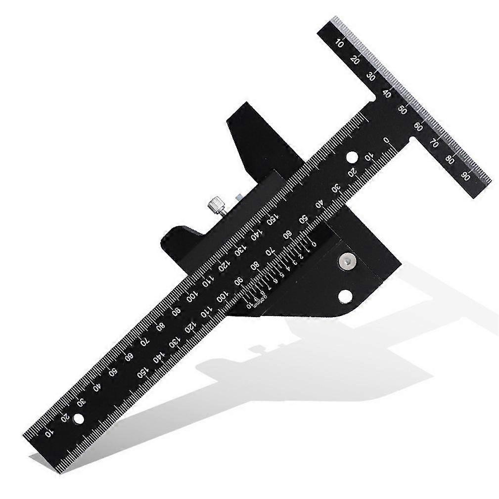 T Square Aluminium Alloy Caliper Scale Ruler Architect Ruler Scriber Gauge for Measuring and Marking