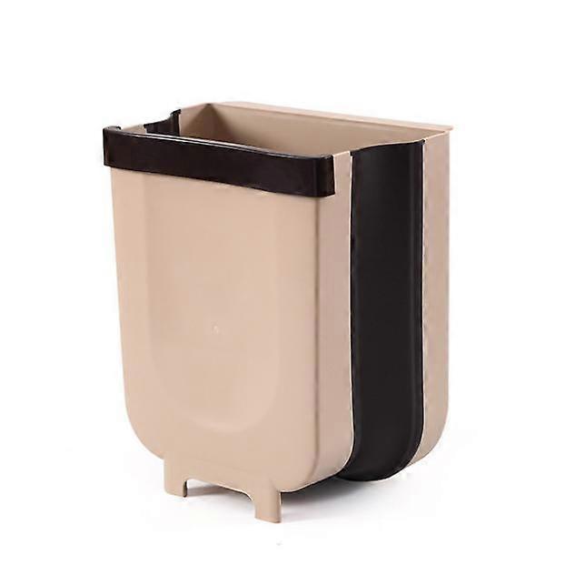 5L 9L Wall Mounted Folding Waste Bin Kitchen Cabinet Door Hanging Trash Bin Garbage Car Trash Can Wall Mounted Foldable CleaningTrash Cans & Wastebask