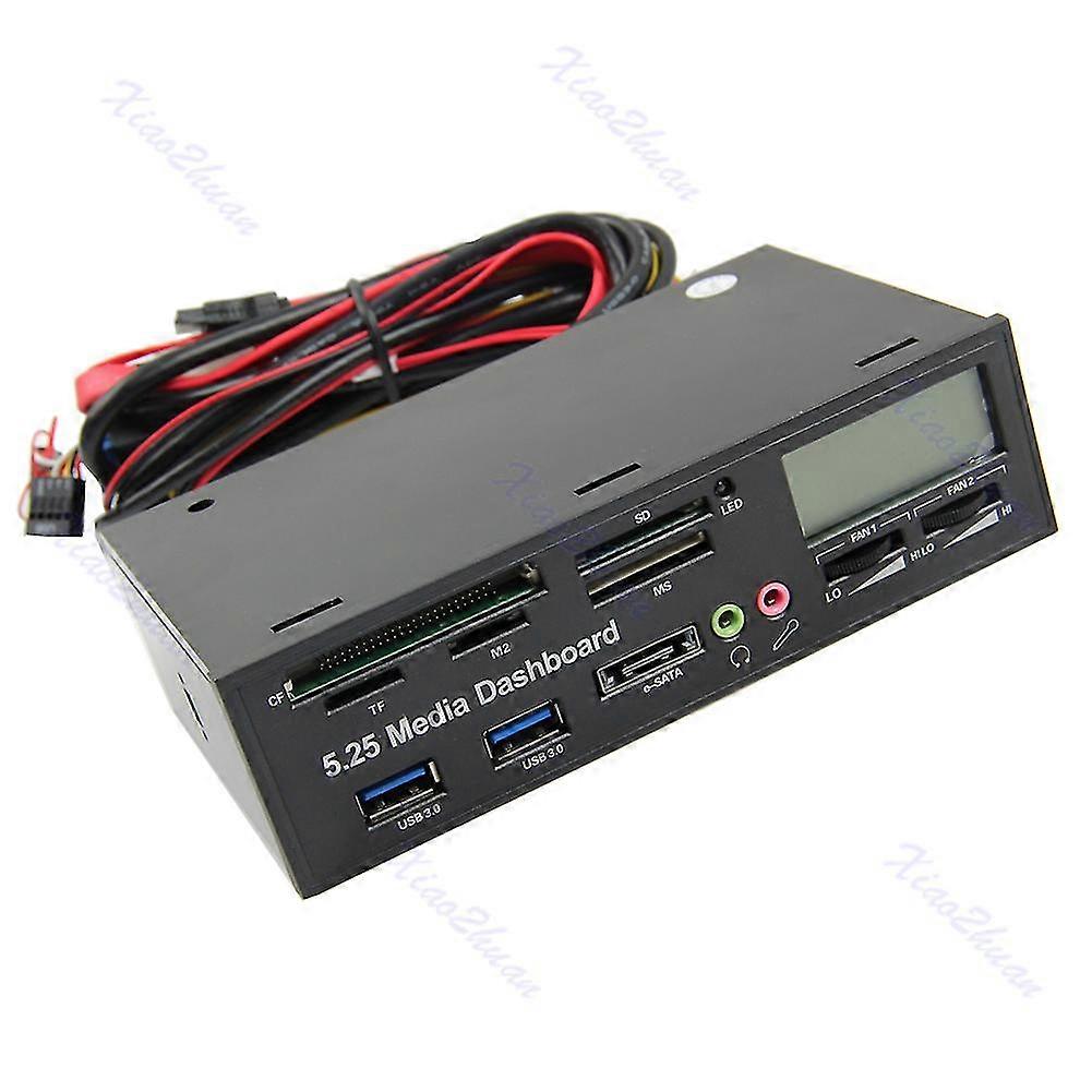 Usb 3.0 All-in-1 5.25 Muiti-function Media Dashboard Lector de tarjetas del panel frontal