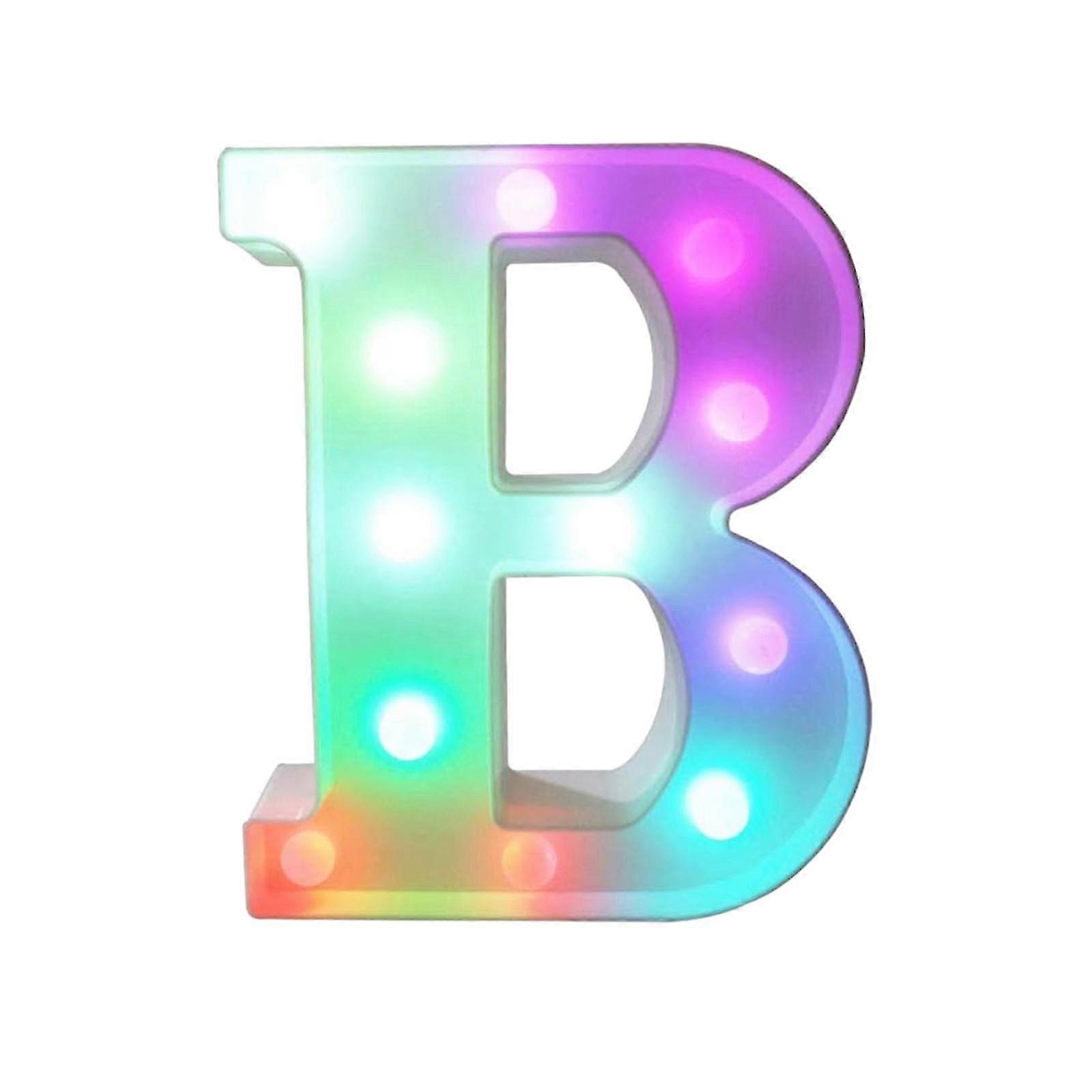 Colorful Led Marquee Letter Lights With Remote Party Bar Letters With Lights Decorations For The Home - Multicolor