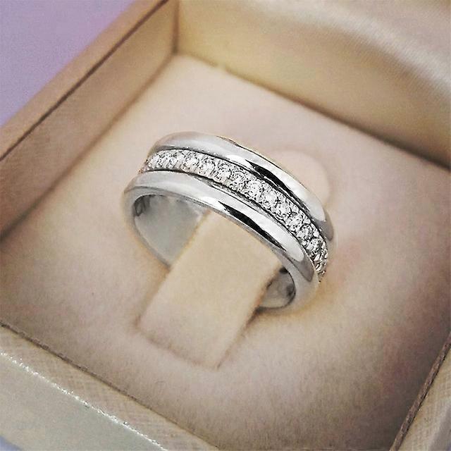 Fashion Wedding Ring For Women Micro Pave Cubic Zircon Finger Rings Female Engagement Jewelry Accessories Simple Couple