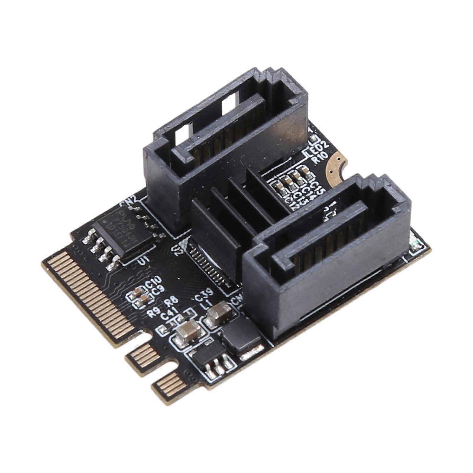 High Efficiency for M.2 A for Key + E for Key to SATA 3 Adapter with 2 SATA III