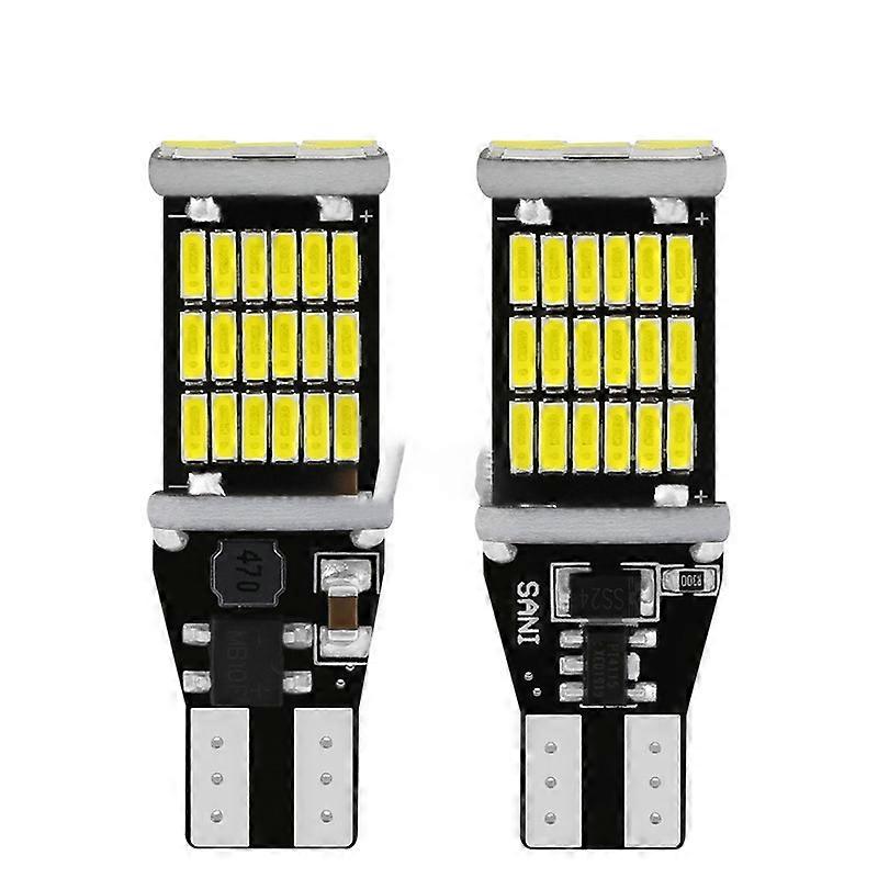2pcs Car Led Reversing Light T15 4014 45smd Decoding Highlight Tail Light Turn Signal