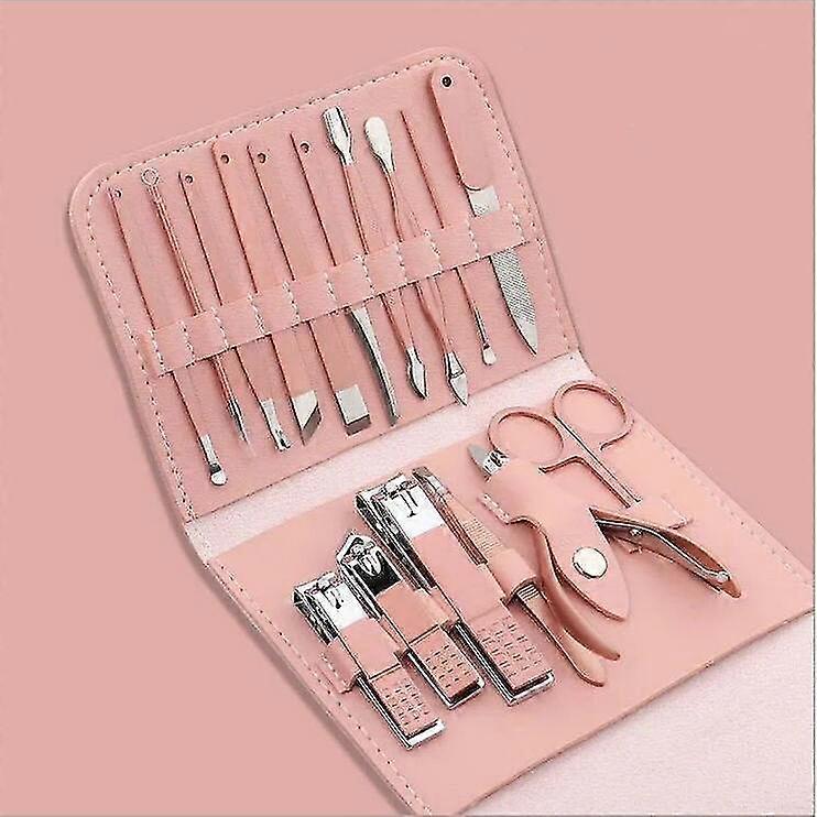 16pcs rustfritt stål spiker clipper verktøysett