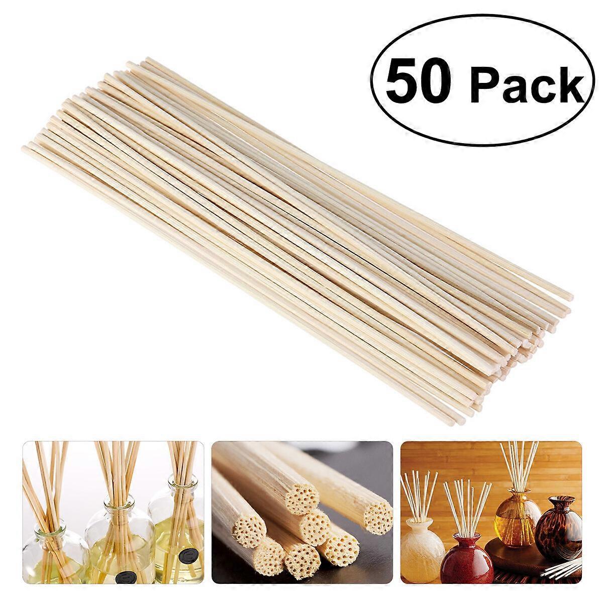 NUOLUX 50pcs Oil Diffuser Replacement Rattan Reed Sticks