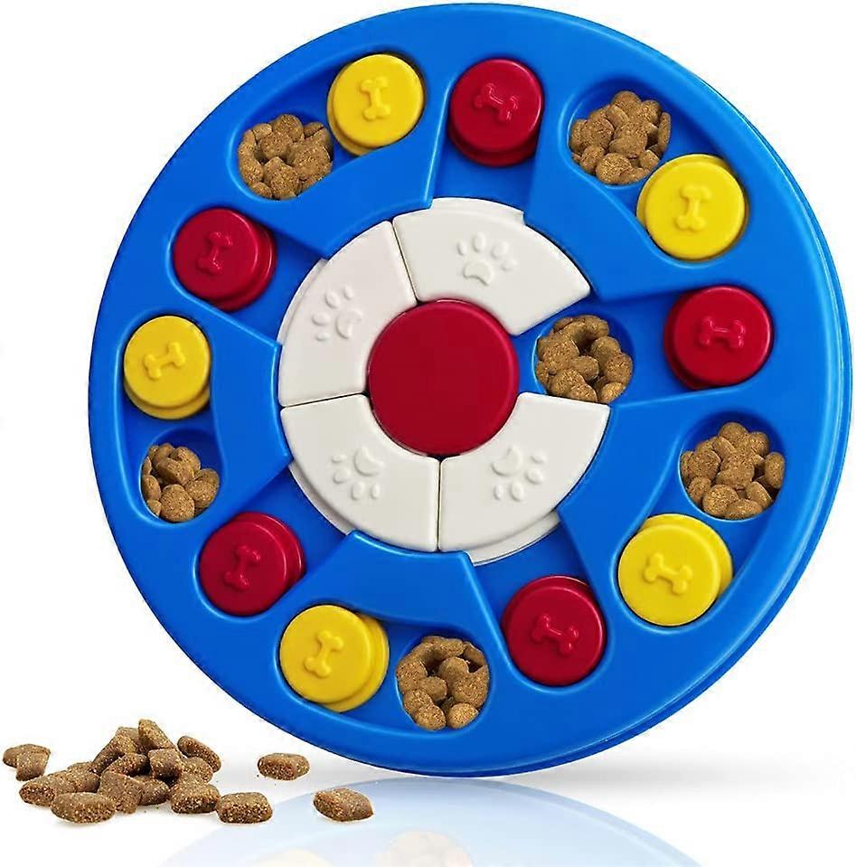 Dog Puzzle Toys Puppy, Interactive Puzzle Game Dog Toy, Treat Dispenser for Dogs Training Funny Feeding, ABS Colorful Design Slow Feeder to Aid Pets D