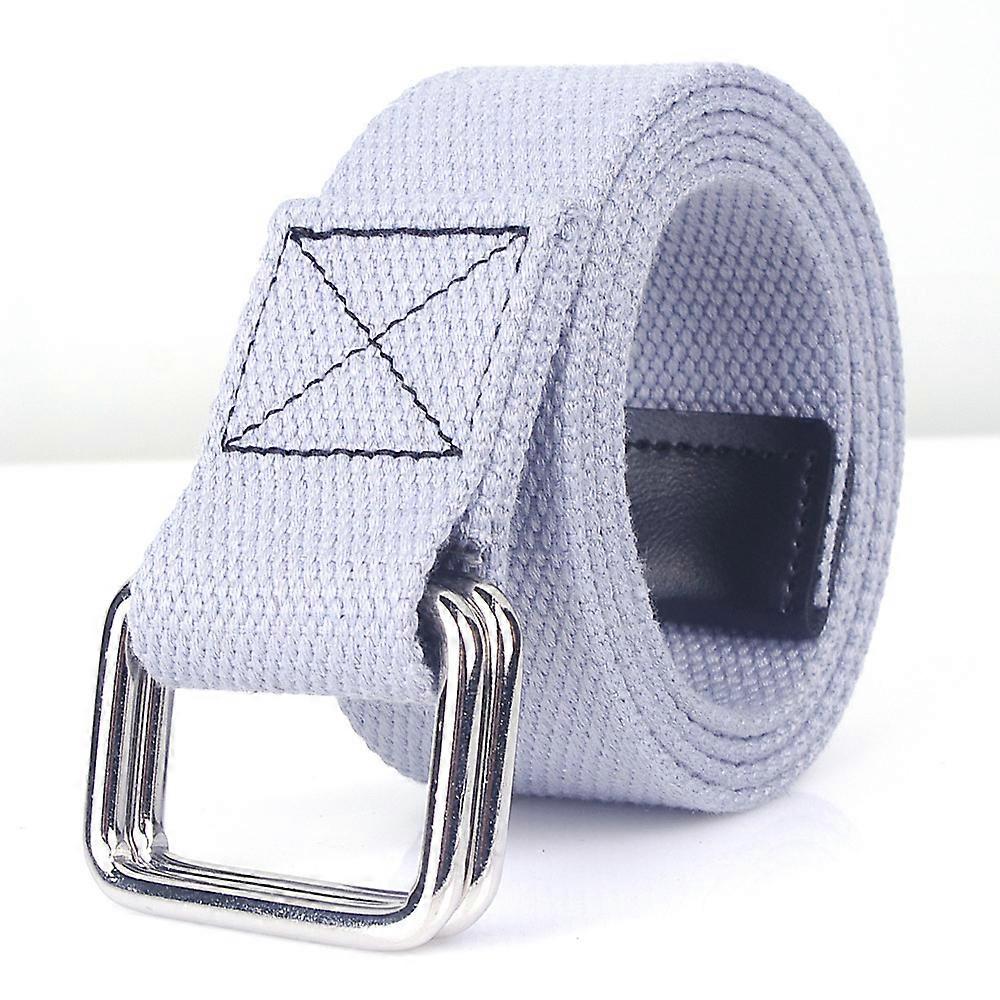 Simple Design Casual Jeans Double Ring Buckle Outdoor Canvas Women's Men's Belt