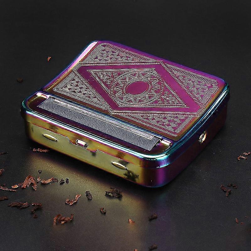المتداول آلة معدنية التلقائي السجائر Tobacc الأسطوانة مربع & صندوق تخزين مطبخ تدخين دخان الأسطوانة المتداول آلة مربع 70mm Tw