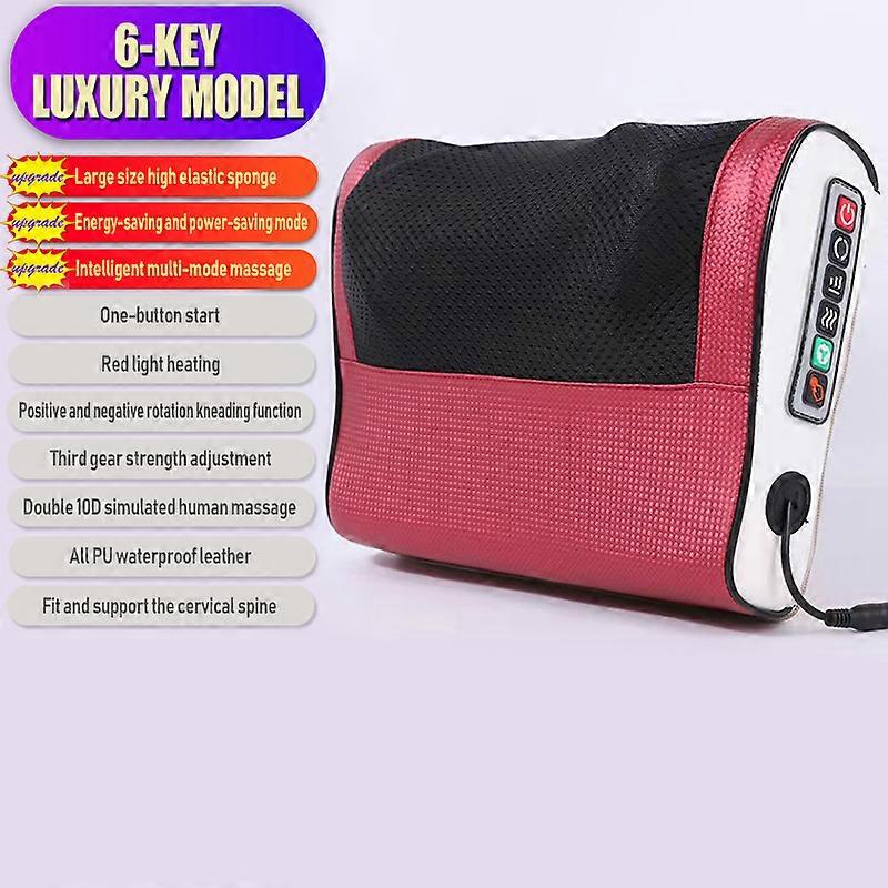 الرقبة مدلك وسادة تدليك كهربائية متعددة الوظائف جهاز وسادة تدليك الرقبة الصحة مدلك الاسترخاء وسادة مدلك