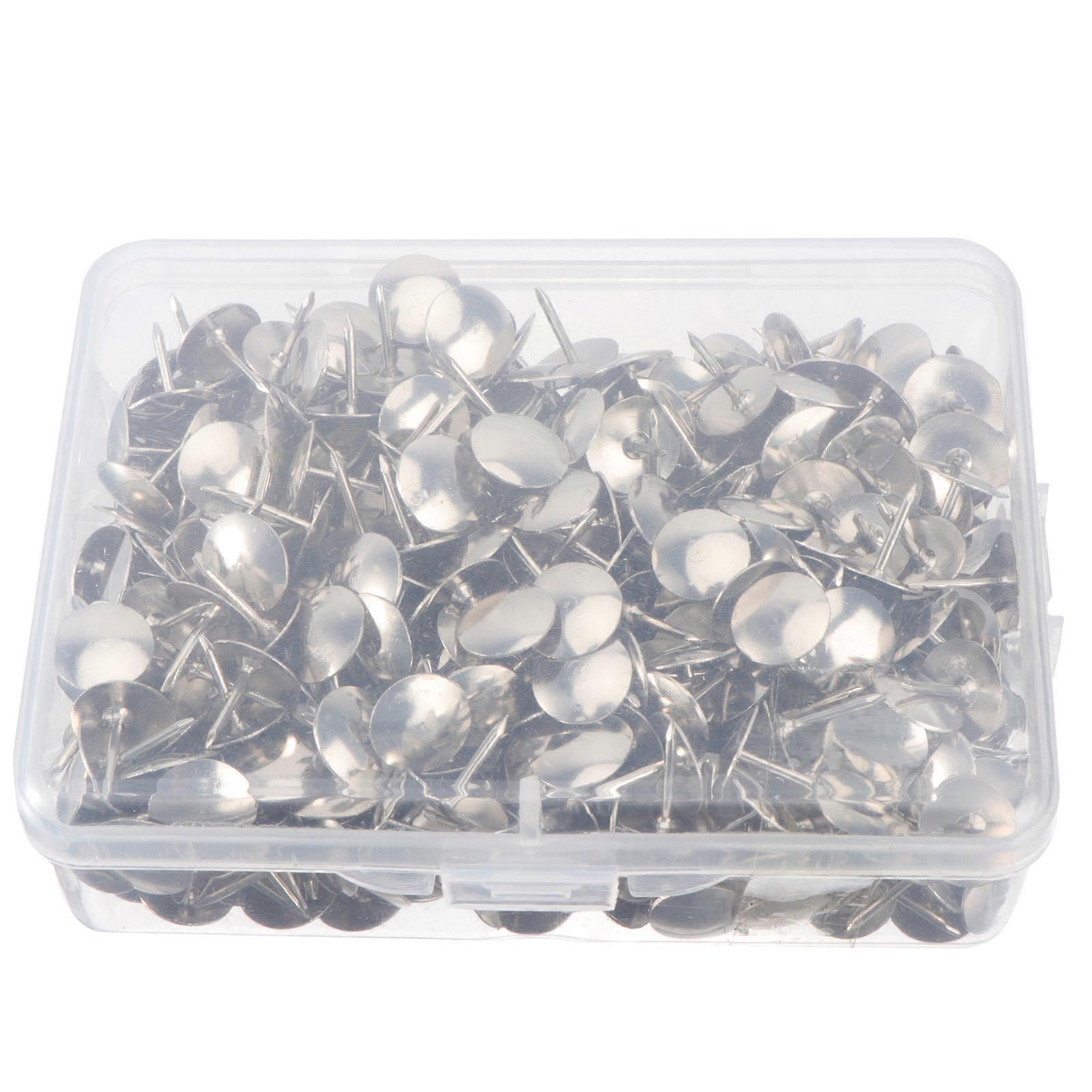 500pcs Thumb Tacks Round Head Nickel Plated Map Push Pin for Cork Bulletin Board