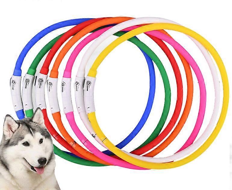 USB luminos guler pentru animale de companie anti-pierdut guler luminos câine